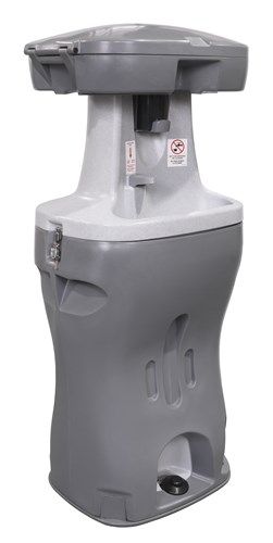 Gray Bravo two-station portable sink