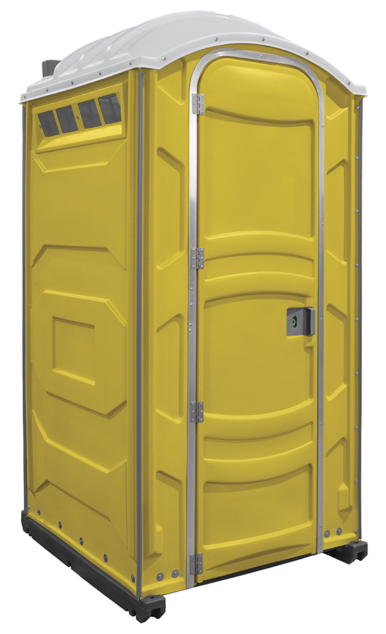 Yellow standard event portable restroom